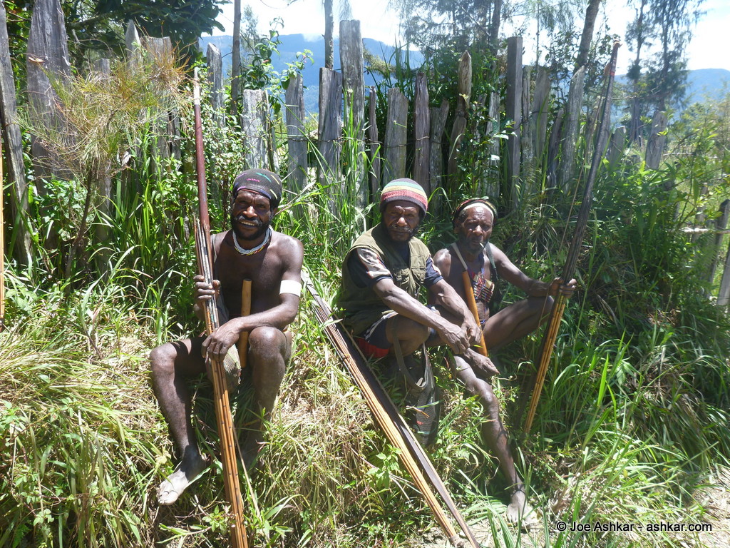 Moni tribe members in their local outfit.