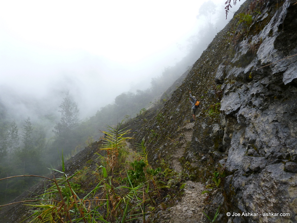 Exposed ridge traverse.