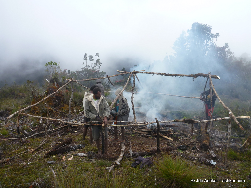 Setting up Camp 4.