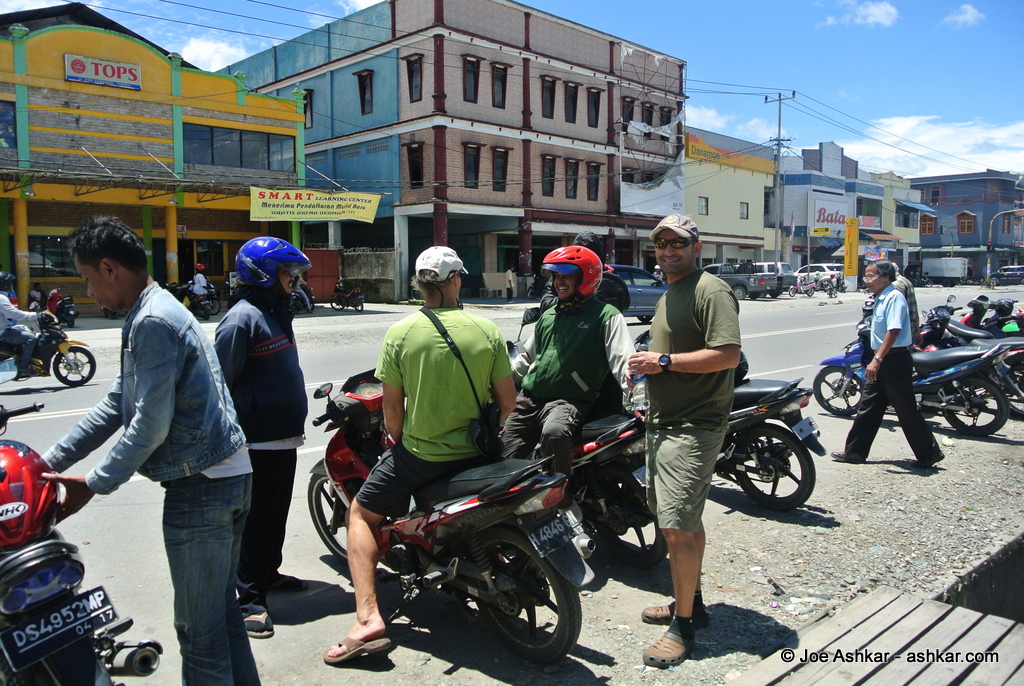 Negotiating for motorcycles.