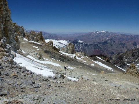 Climbing high to Camp Colera at 6000 meters.