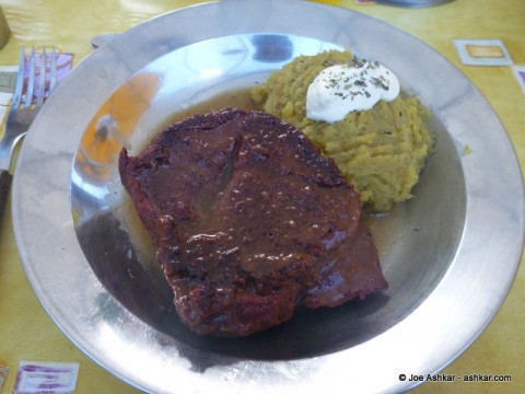 Steak fillet for dinner.
