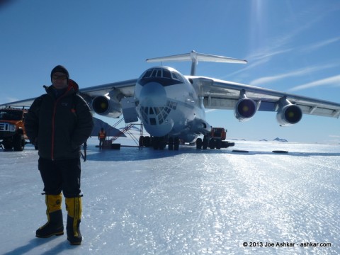Ilyushin on the Blue Ice runway at Union Glacier.