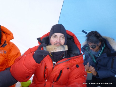 Sporksicle: Craig forgot his Spork in his water bottle which quickly froze.