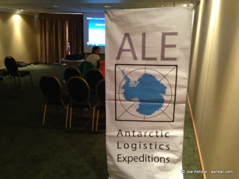 ALE (Antarctic Logistics & Expeditions) briefing room.