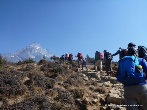 Acclimatization hike above Namche.