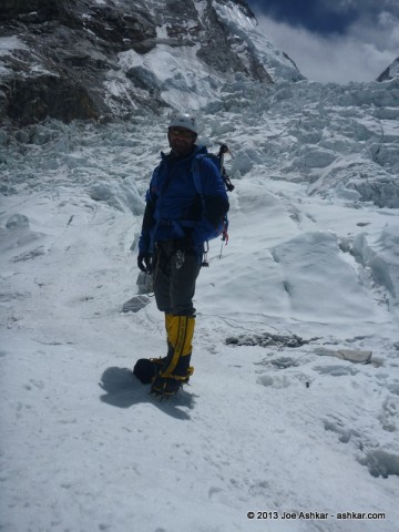 Joe Ashkar in the Khumbu Ice Fall